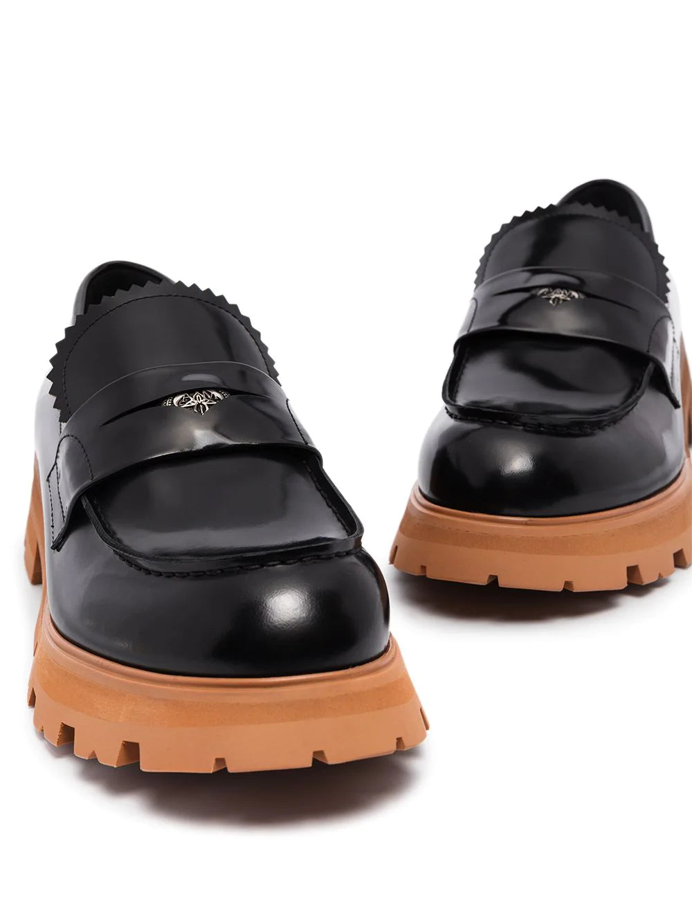 Alexander McQueen  Penny contrast-sole loafers