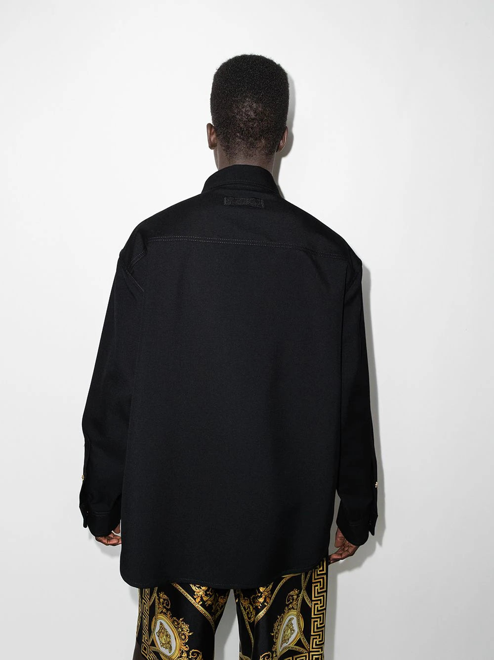 Versace  Gabardine wool shirt jacket