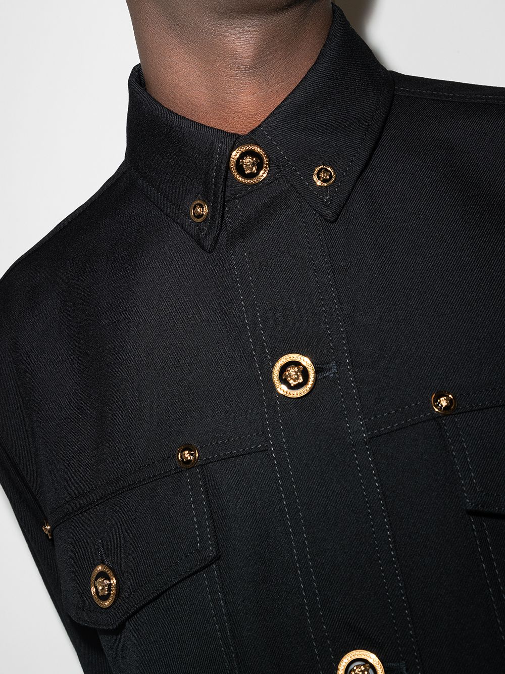 Versace  Gabardine wool shirt jacket