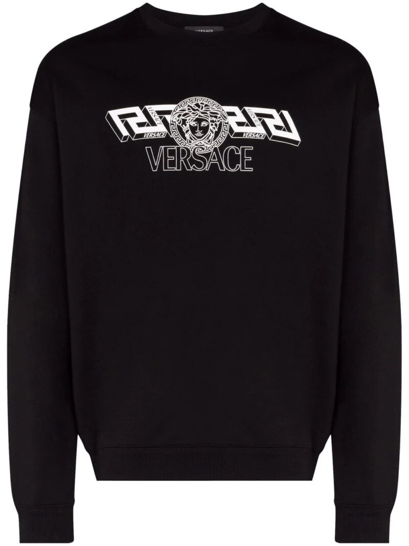 Versace  logo-print cotton sweatshirt