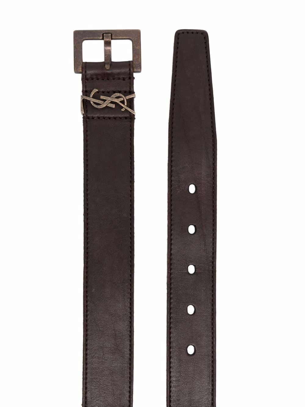 Saint Laurent monogram logo leather belt