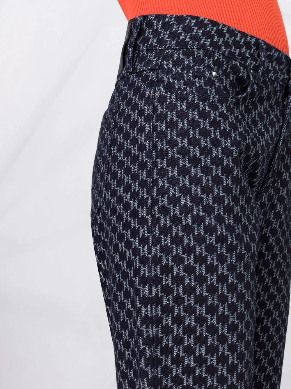 Karl Lagerfeld monogram-print straight-leg jeans