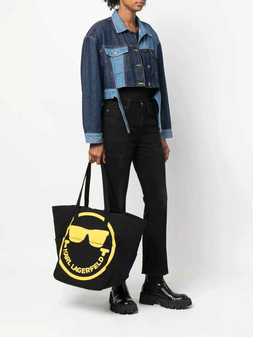 Karl Lagerfeld x Smiley logo-print tote