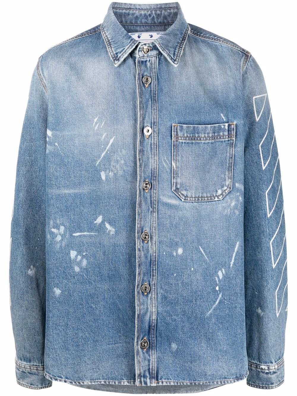 Off-white Diag-stripe denim shirt