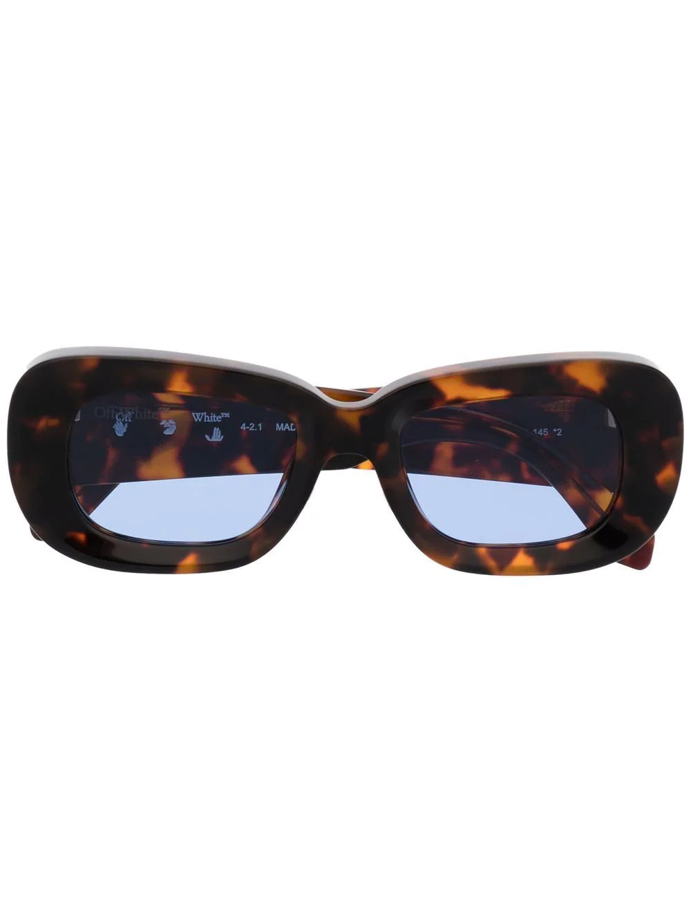 Off-white Carrarra tortoiseshell round-frame sunglasses