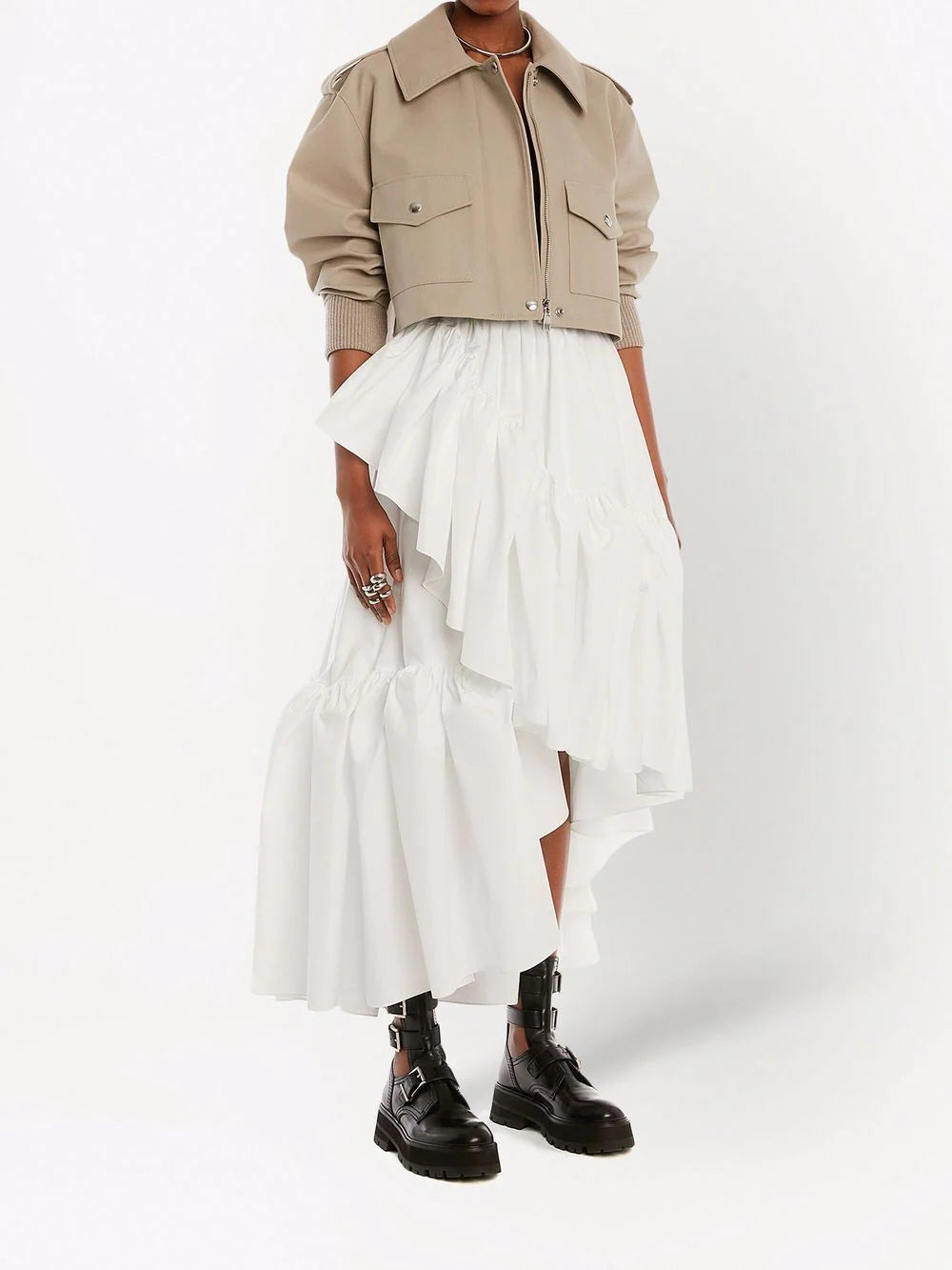 Alexander McQueen cropped pilot jacket