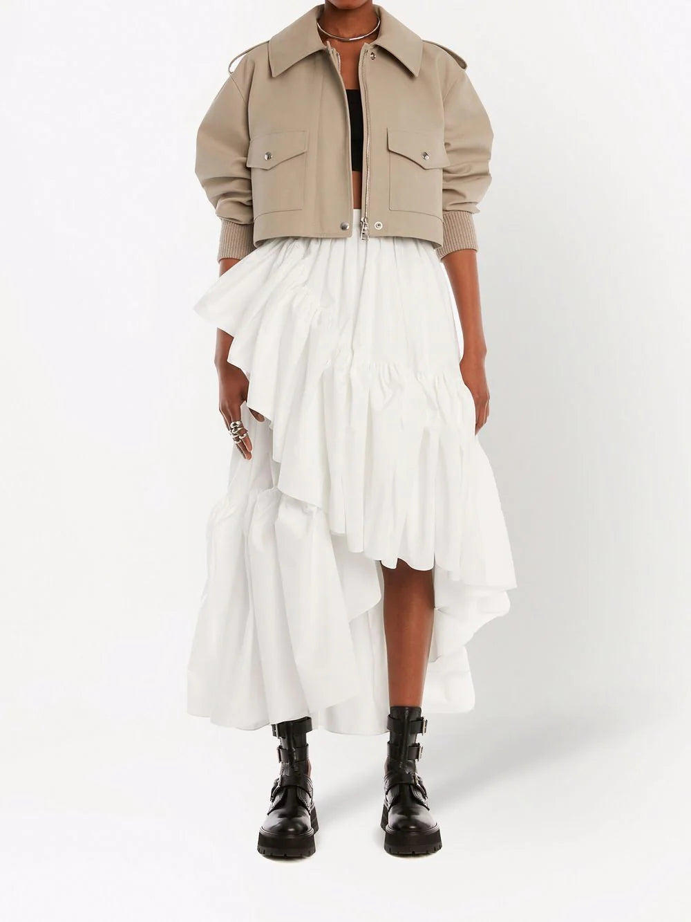 Alexander McQueen cropped pilot jacket