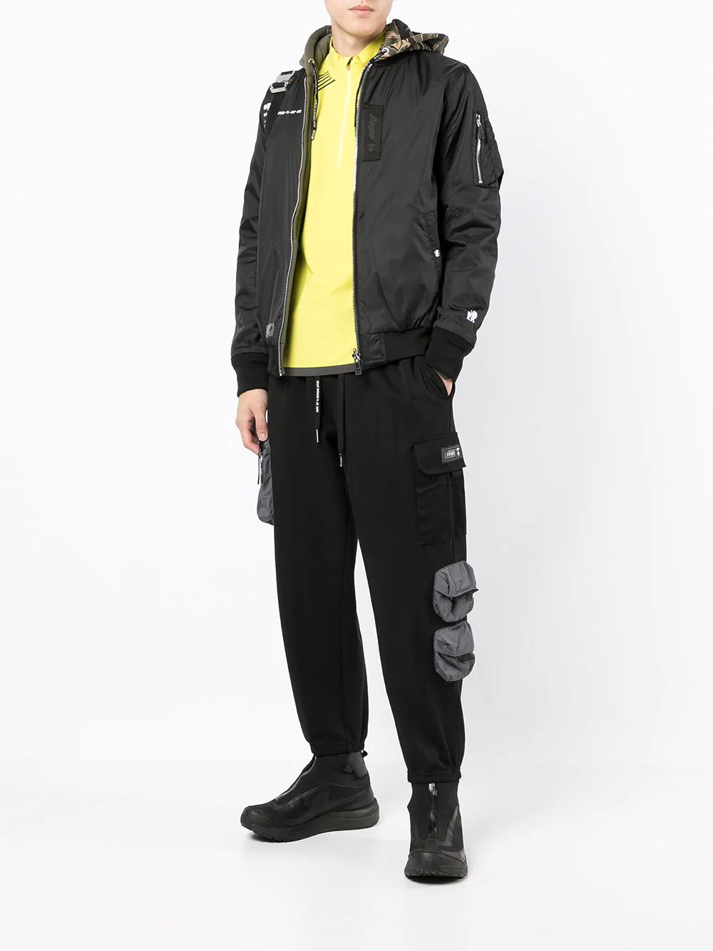 AAPE BY *A BATHING APE® logo-print reversible bomber jacket