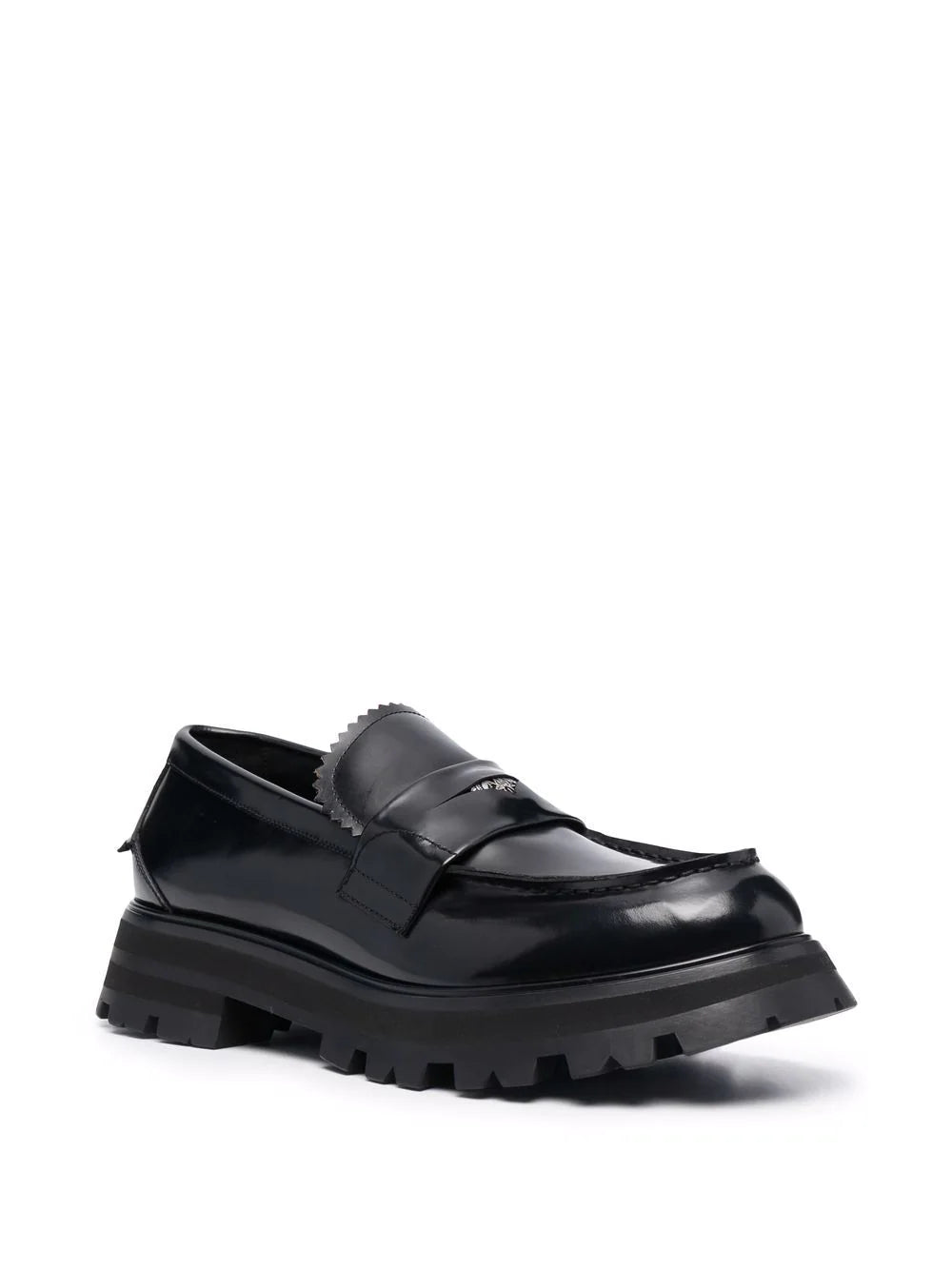 Alexander McQueen  ridged leather loafers
