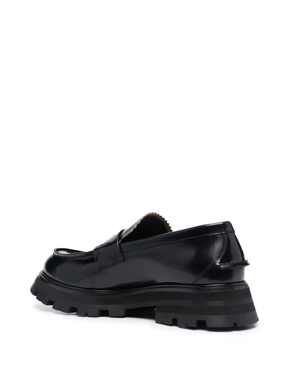 Alexander McQueen  ridged leather loafers