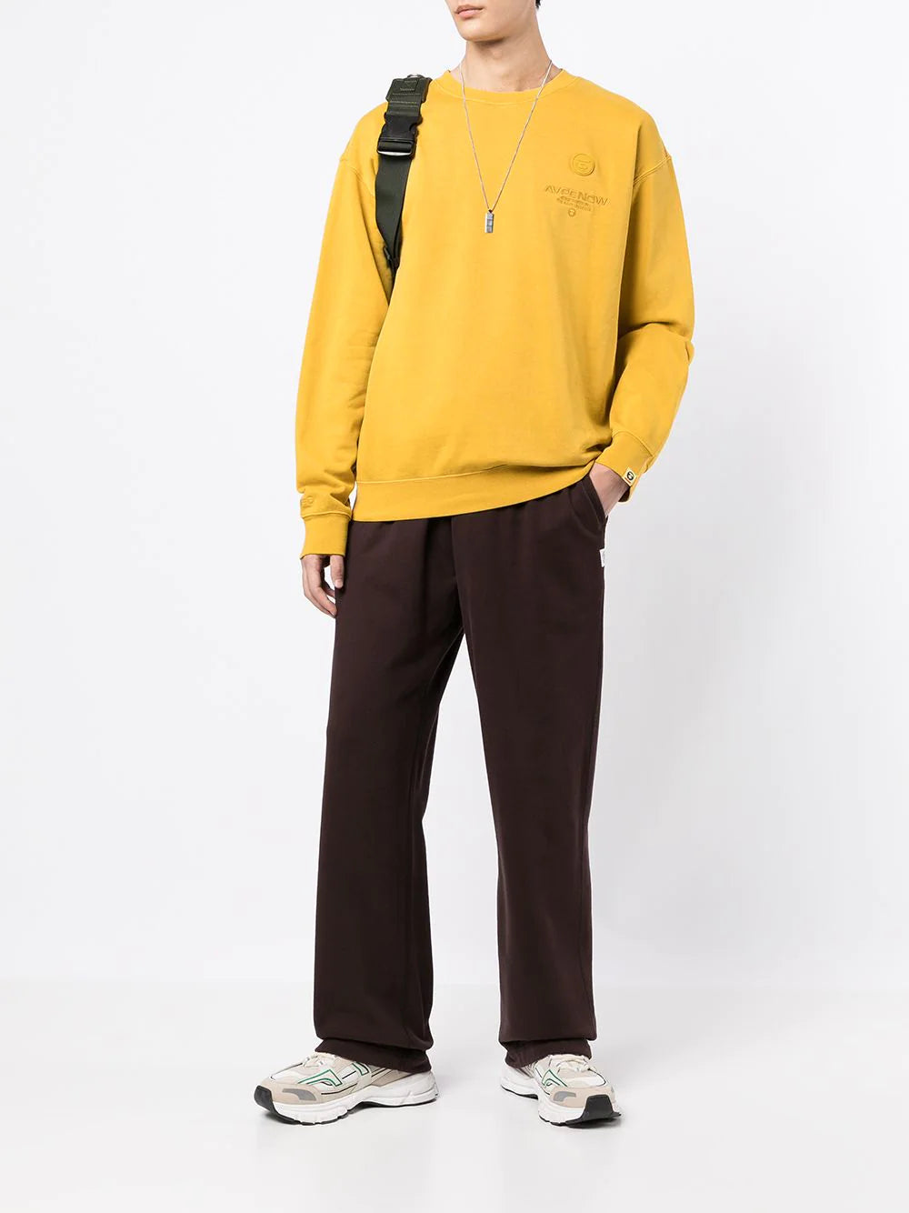 AAPE BY *A BATHING APE®  logo-embroidered cotton sweatshirt