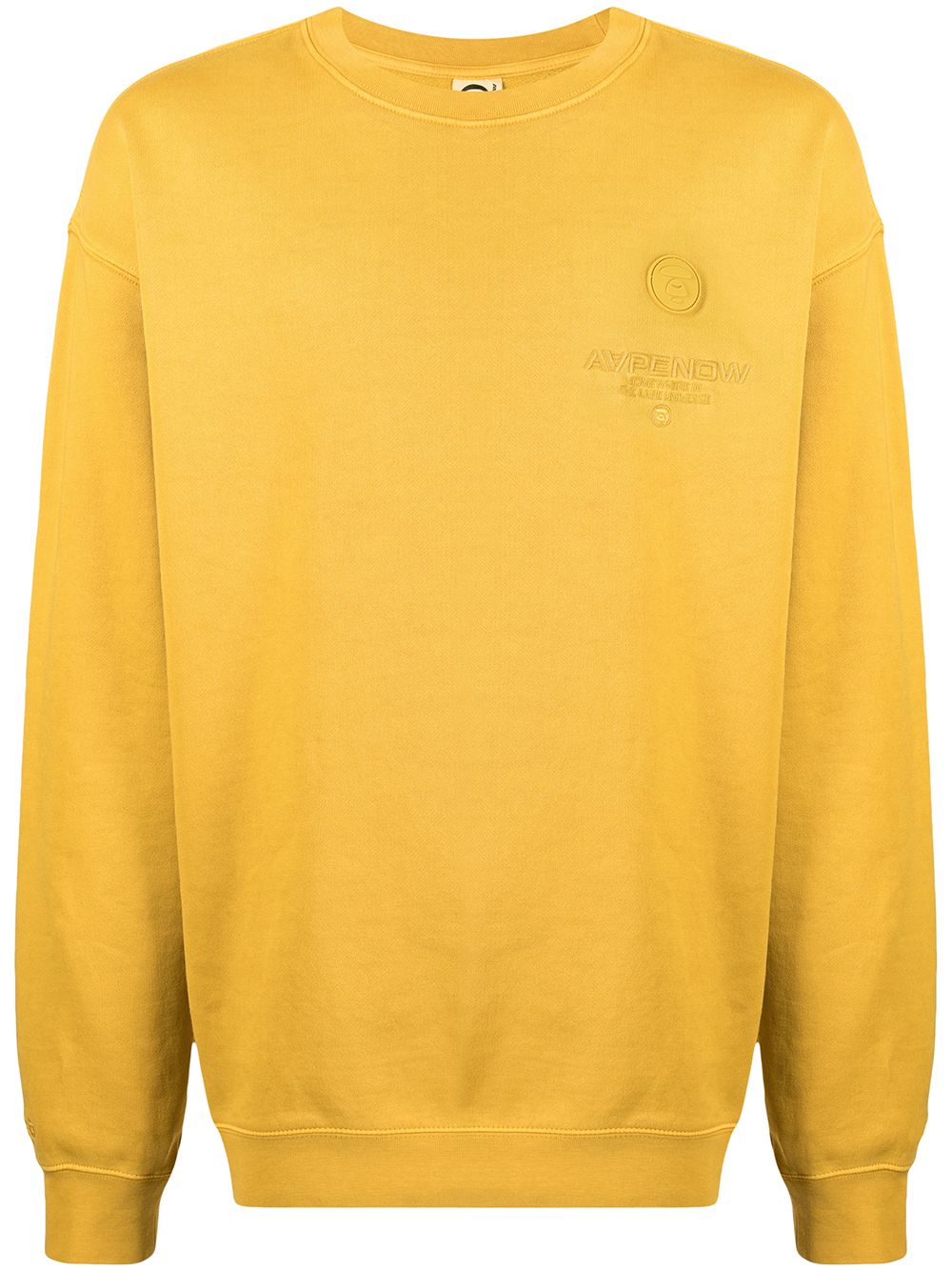 AAPE BY *A BATHING APE®  logo-embroidered cotton sweatshirt