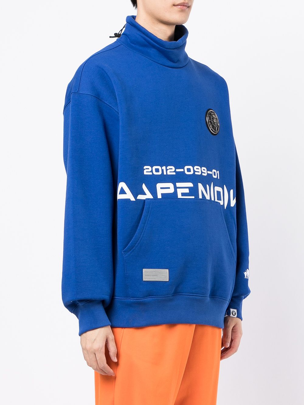 AAPE BY *A BATHING APE® logo-print funnel-neck sweatshirt