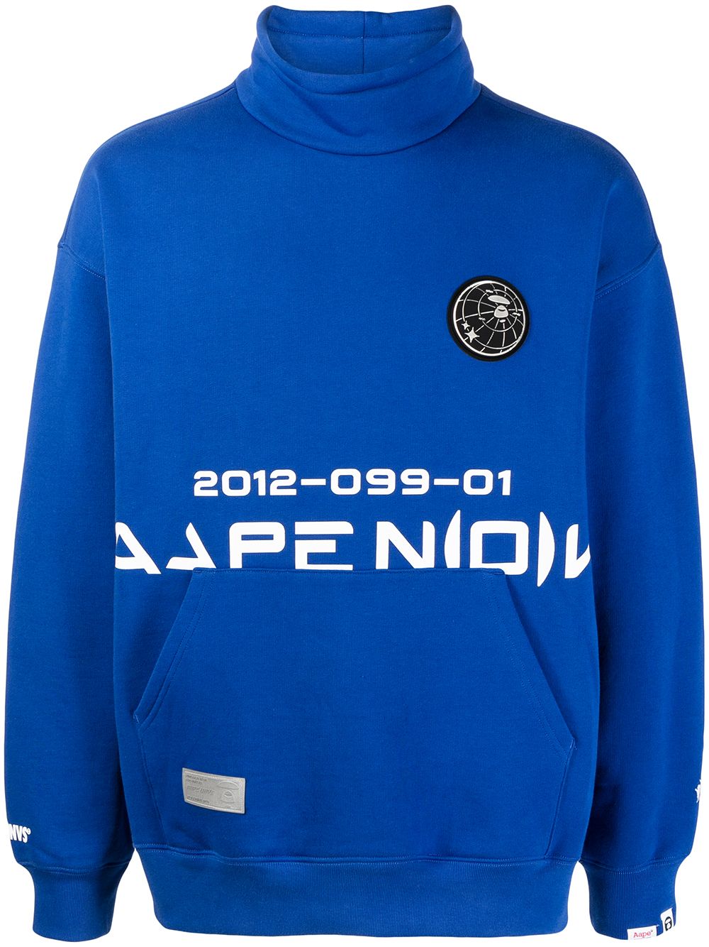 AAPE BY *A BATHING APE®  logo-print funnel-neck sweatshirt