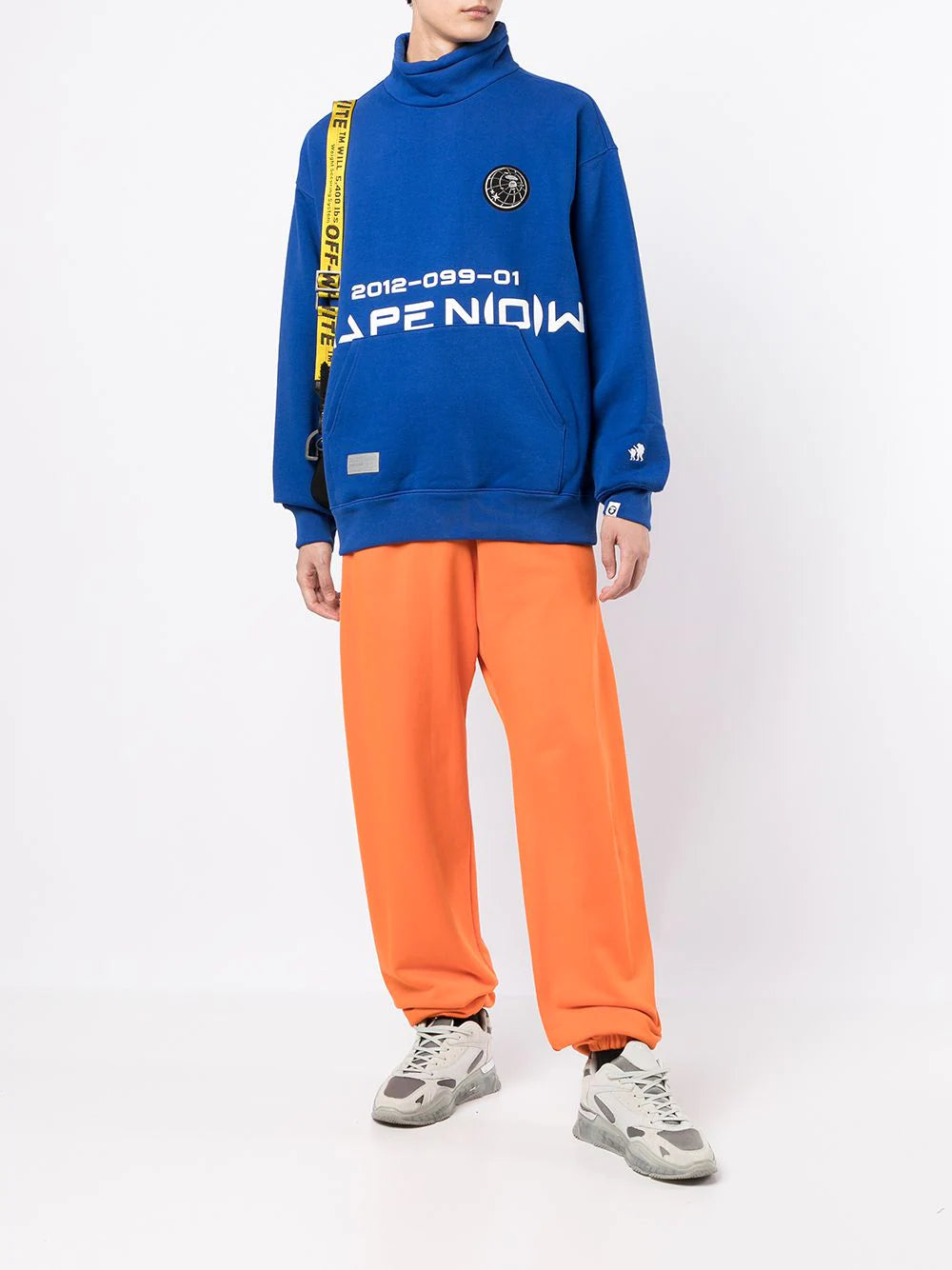 AAPE BY *A BATHING APE® logo-print funnel-neck sweatshirt