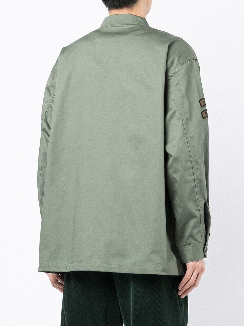 A BATHING APE®  logo-patch concealed shirt