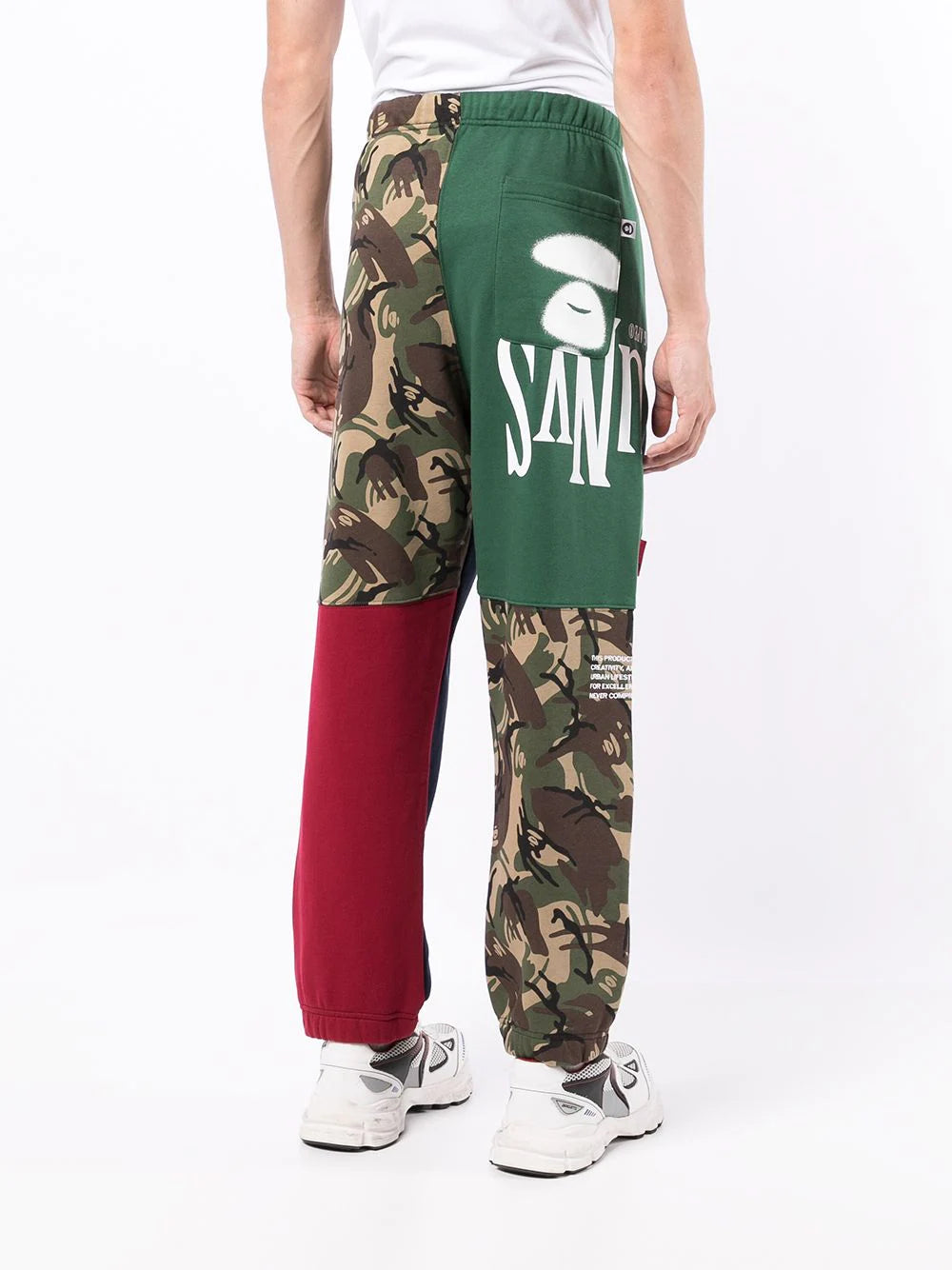 AAPE BY *A BATHING APE® patchwork tapered track pants