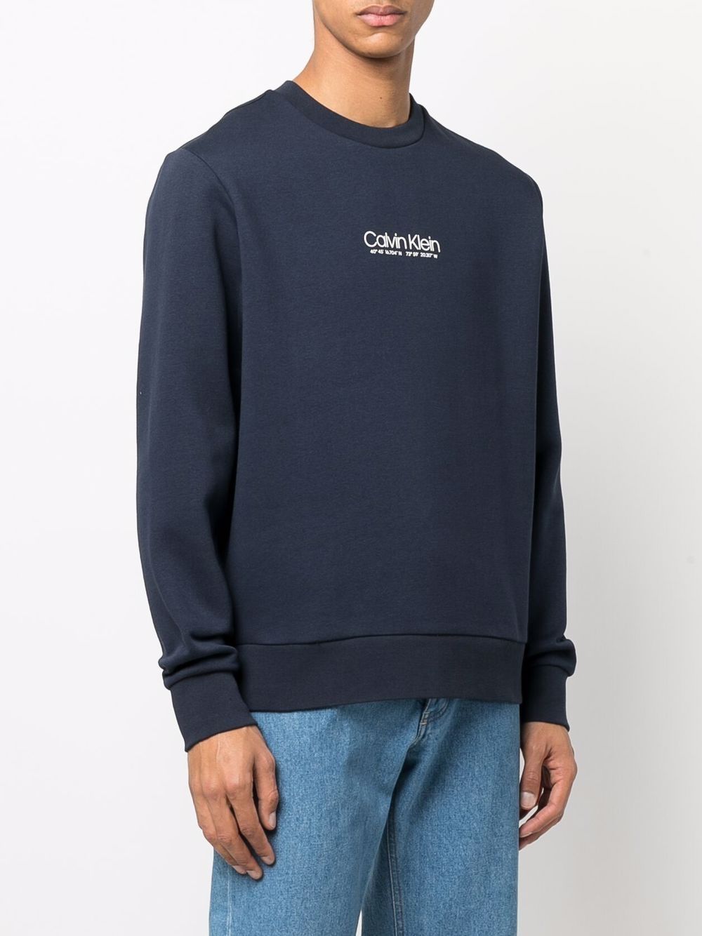 Calvin Klein logo-print cotton-blend sweatshirt