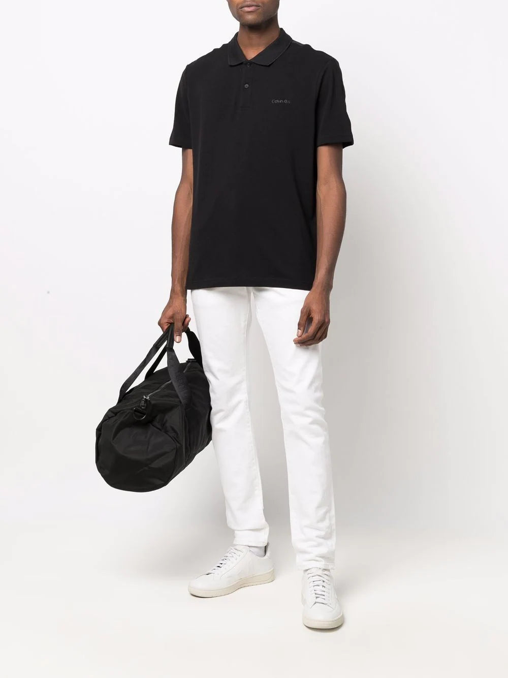 Calvin Klein  logo-print polo shirt