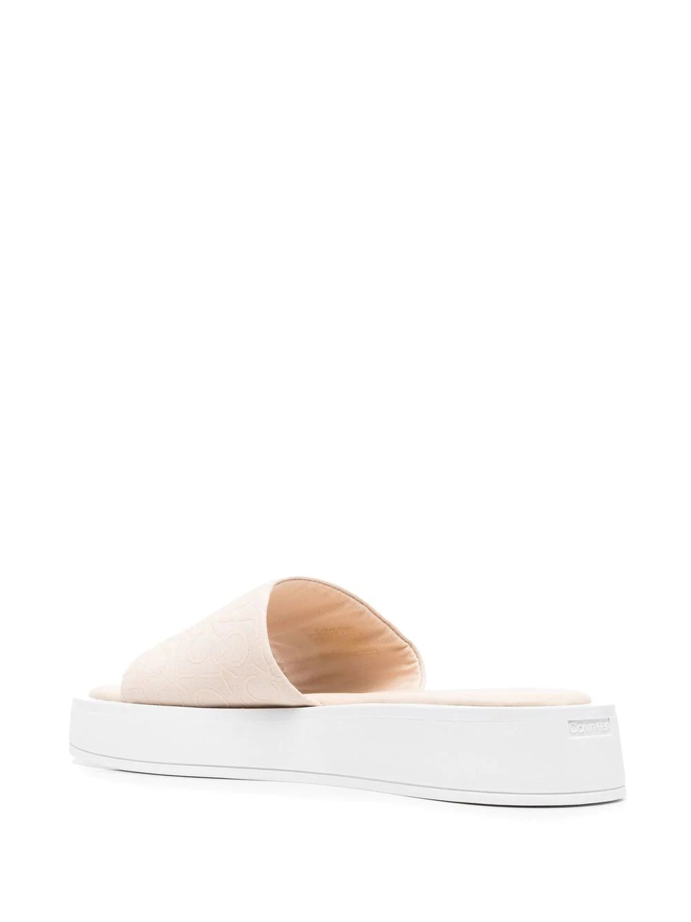 Calvin Klein monogram-vamp chunky sole slides