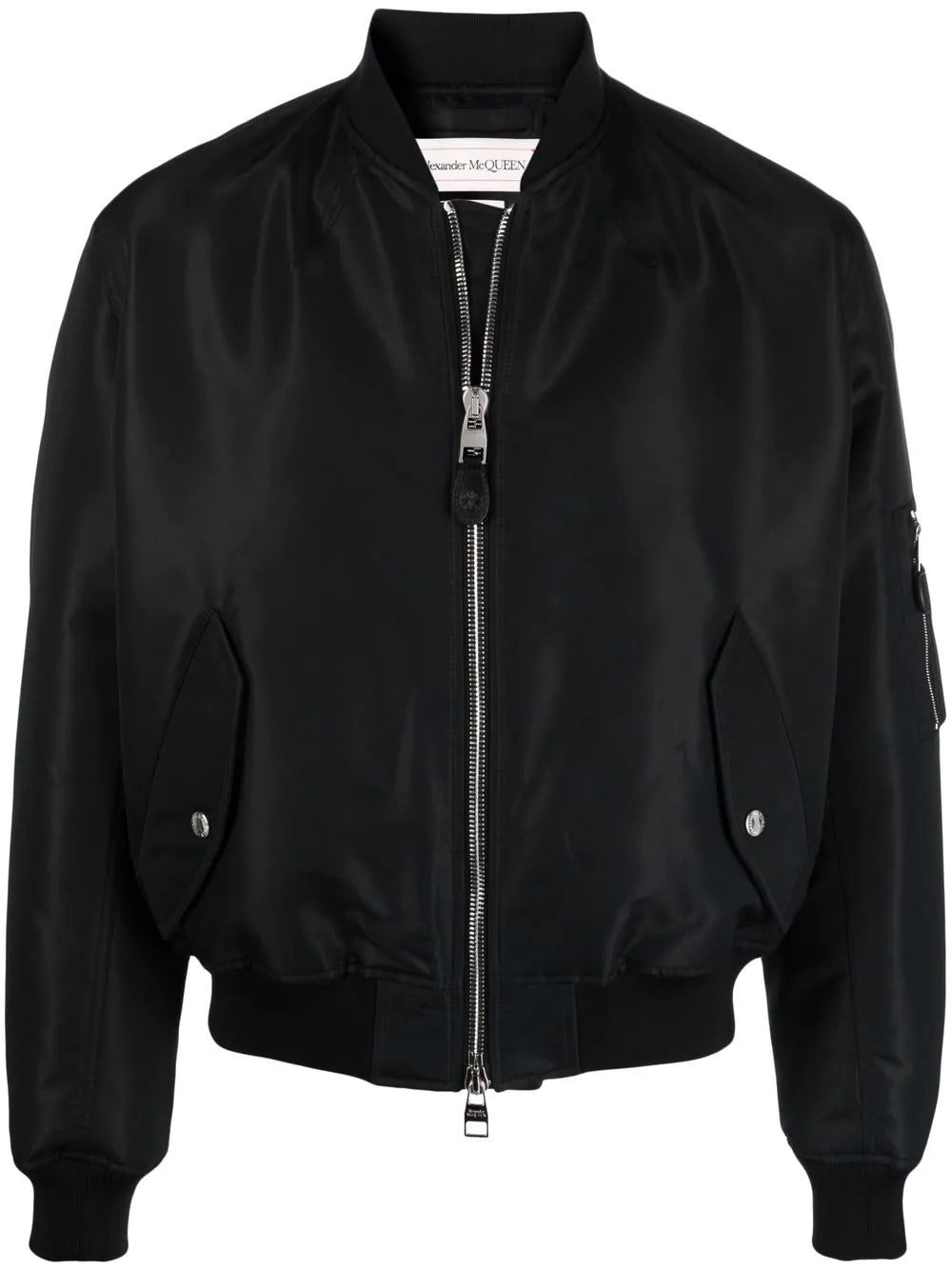Alexander McQueen  rear logo-print bomber jacket