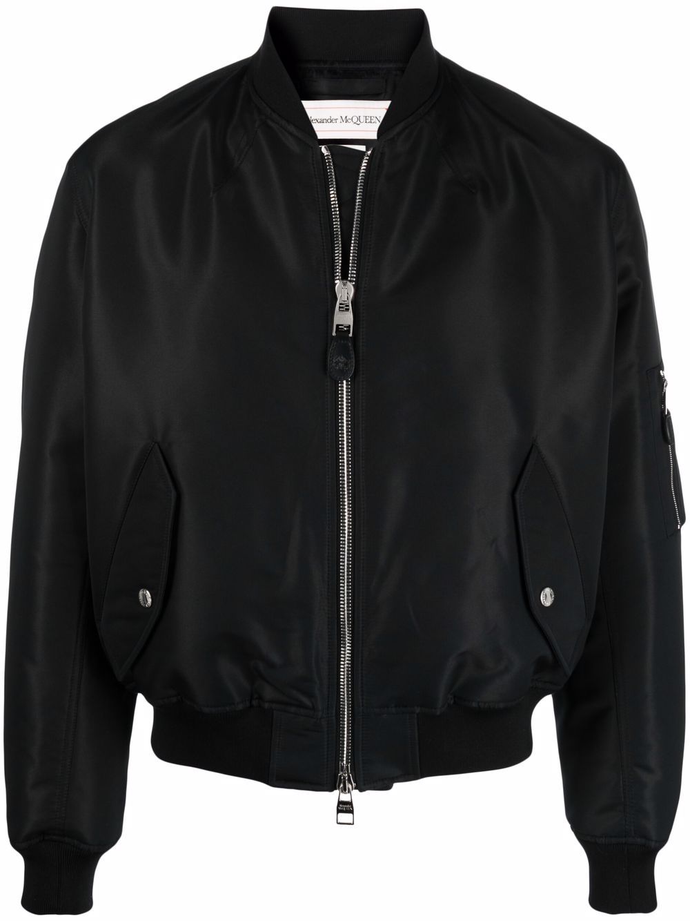 Alexander McQueen rear logo-print bomber jacket