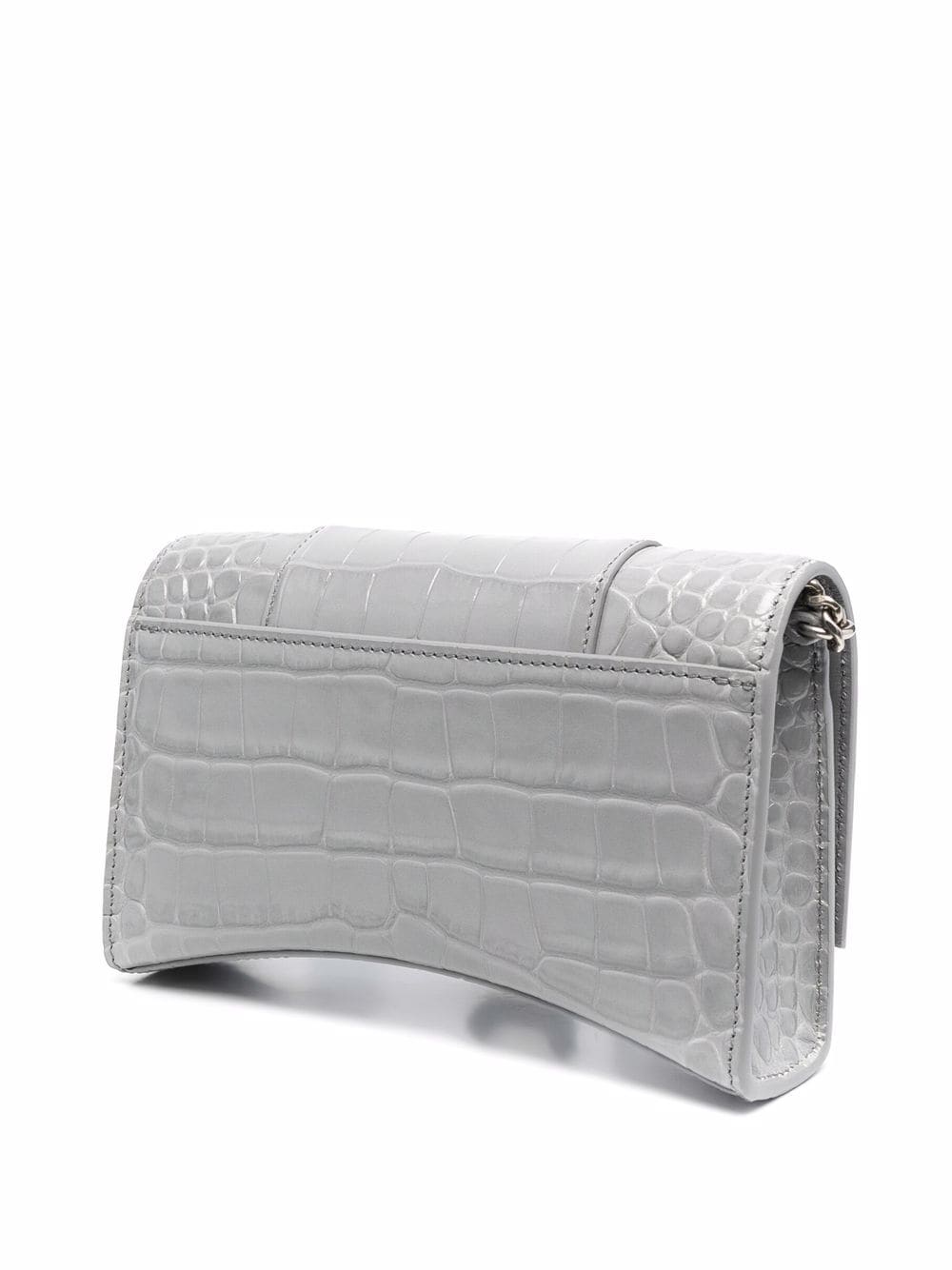 Balenciaga  Hourglass crocodile-effect clutch bag