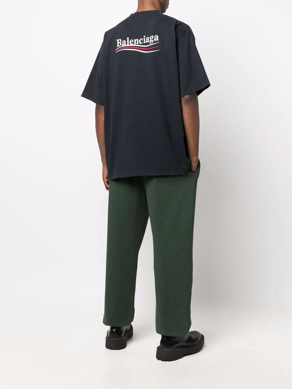 Balenciaga logo-embroidered oversize T-shirt