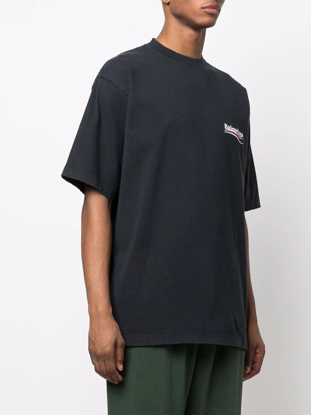 Balenciaga logo-embroidered oversize T-shirt