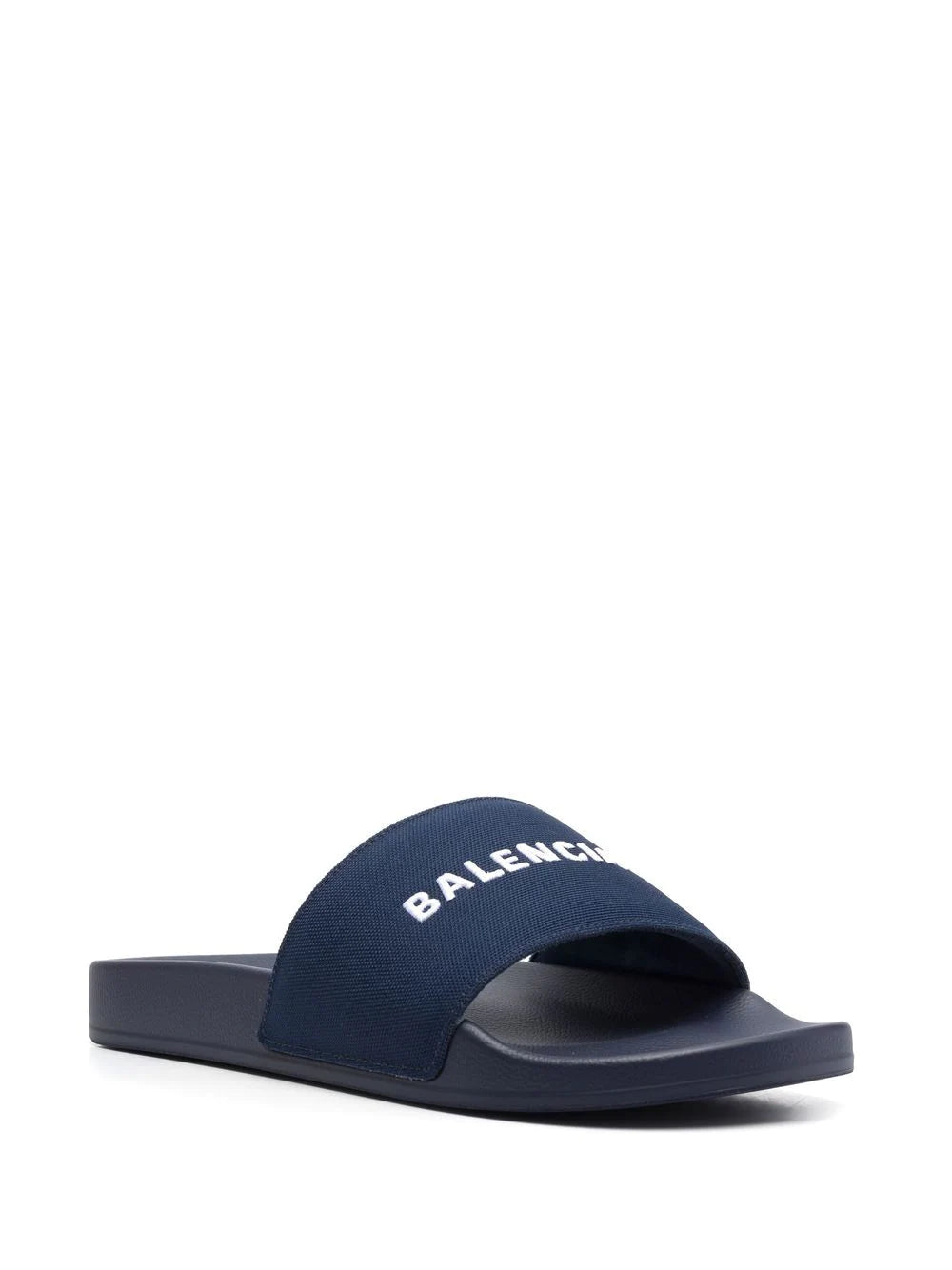 Balenciaga logo-embroidered pool slides - Image 2