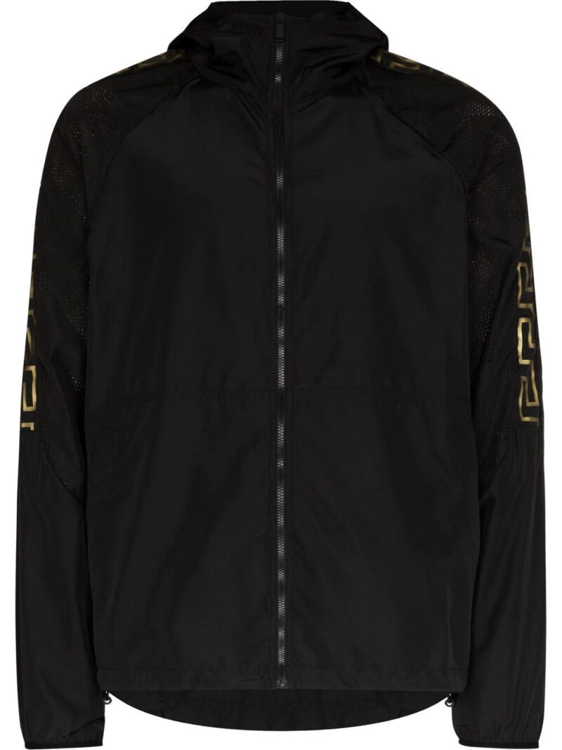 Versace  La Greca-print zip-fastening hoodie