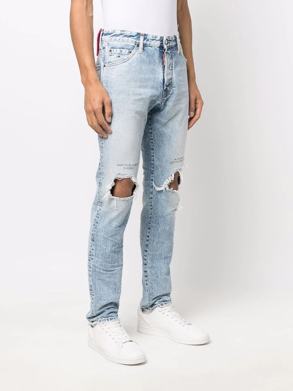 Dsquared2 distressed straight-leg jeans