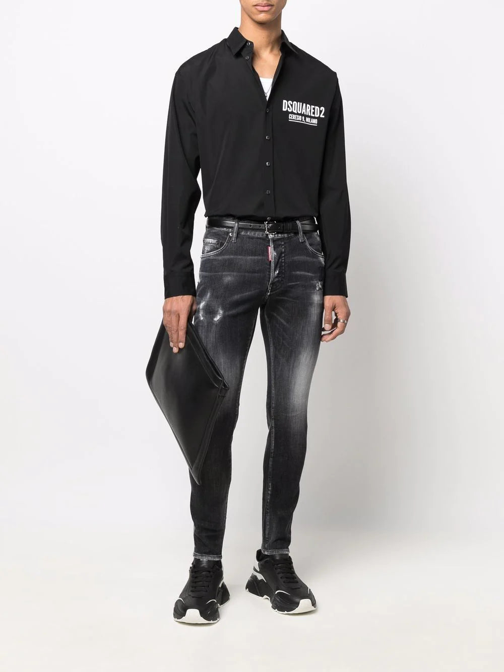Dsquared2 logo-print cotton shirt