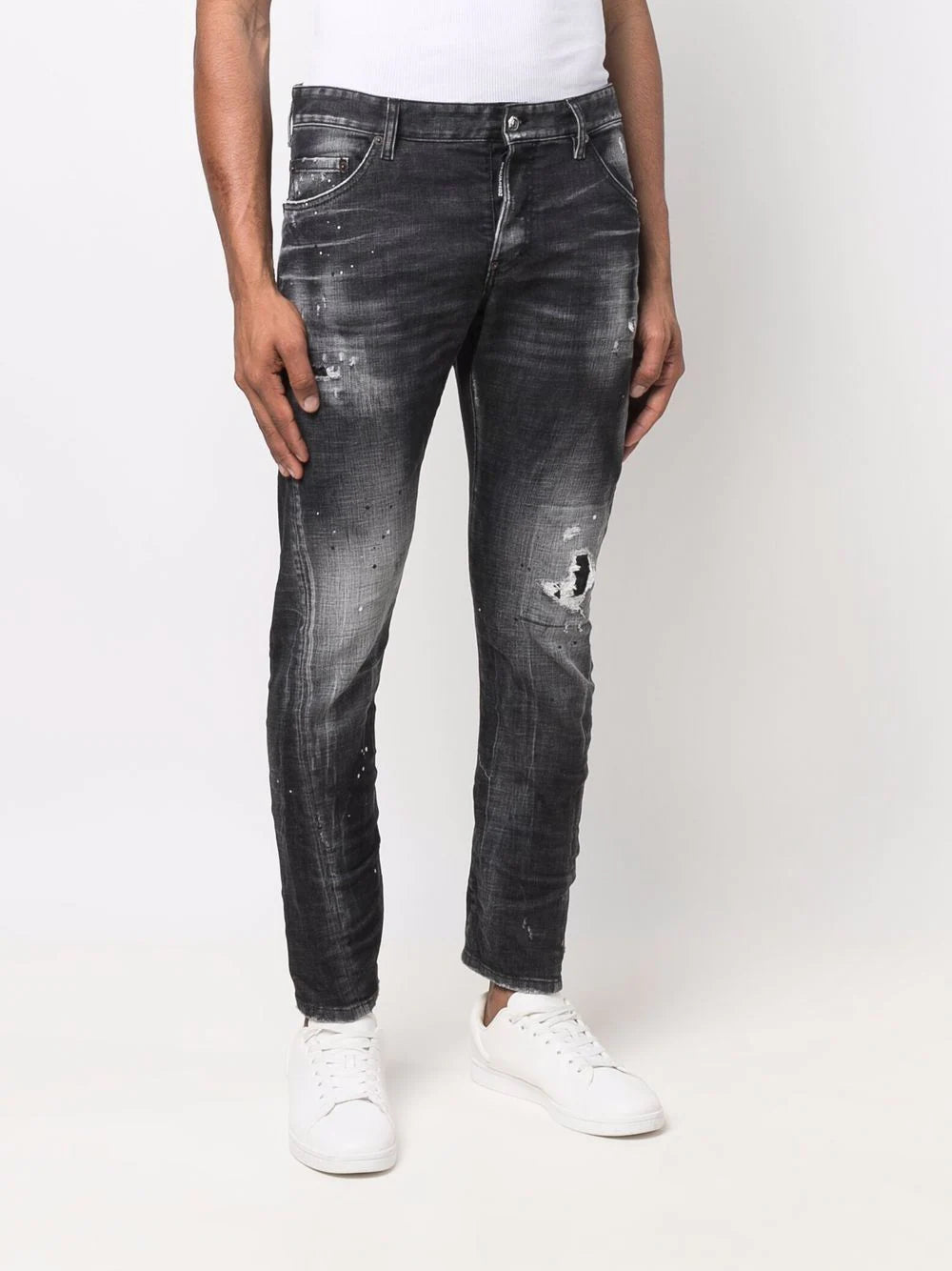 Dsquared2 distressed slim-cut jeans