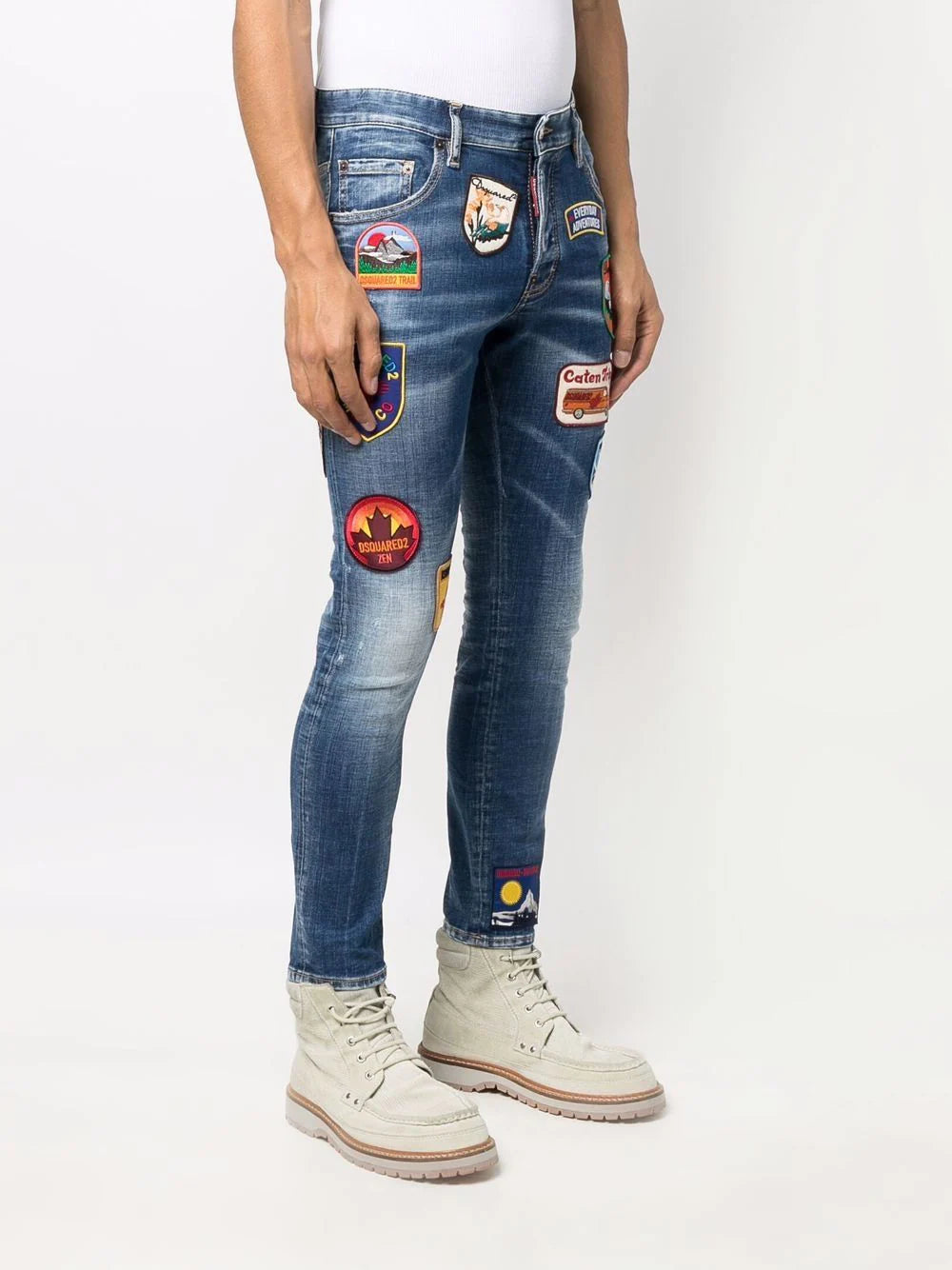 Dsquared2 patch-detailing skinny jeans