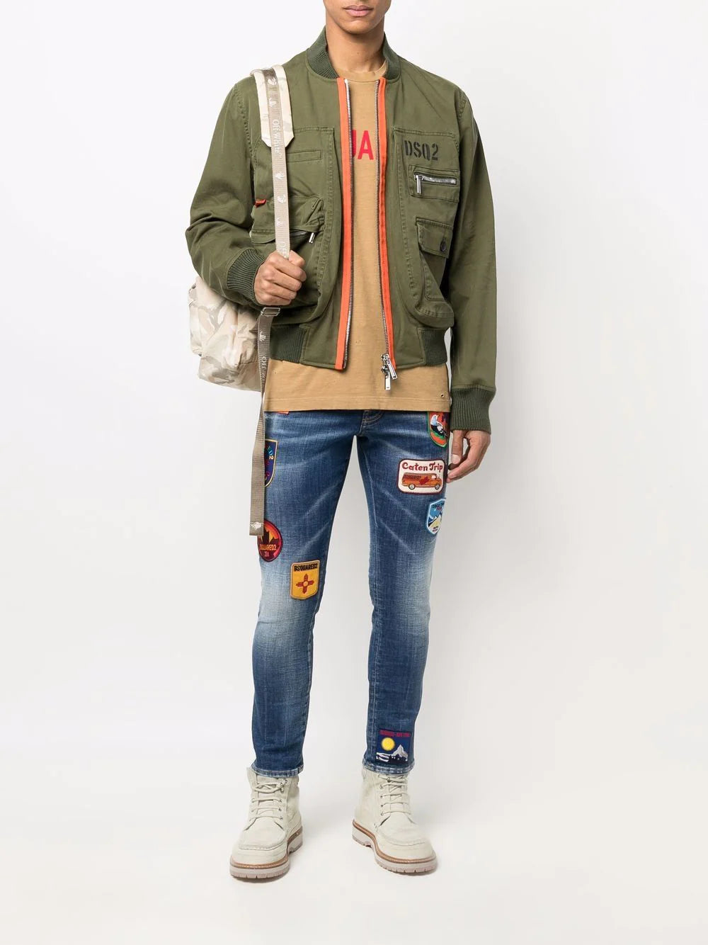Dsquared2 patch-detailing skinny jeans