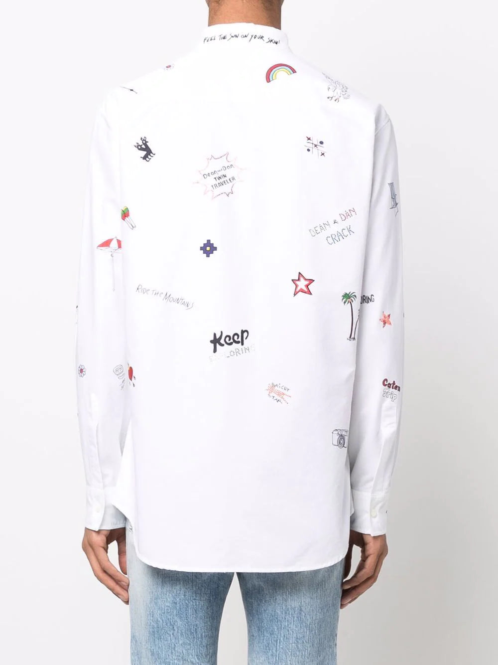 Dsquared2 motif-embellished cotton shirt