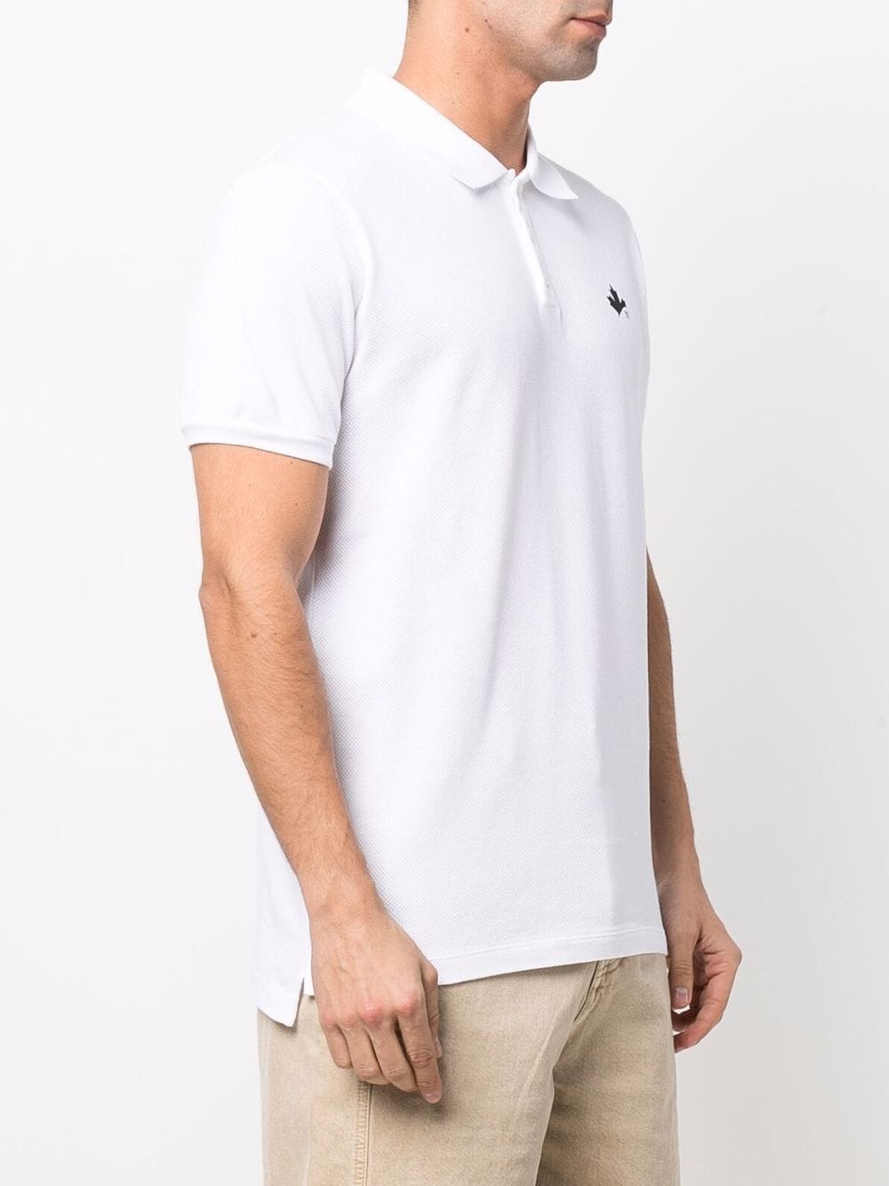 Dsquared2 logo-print pointelle-knit polo shirt