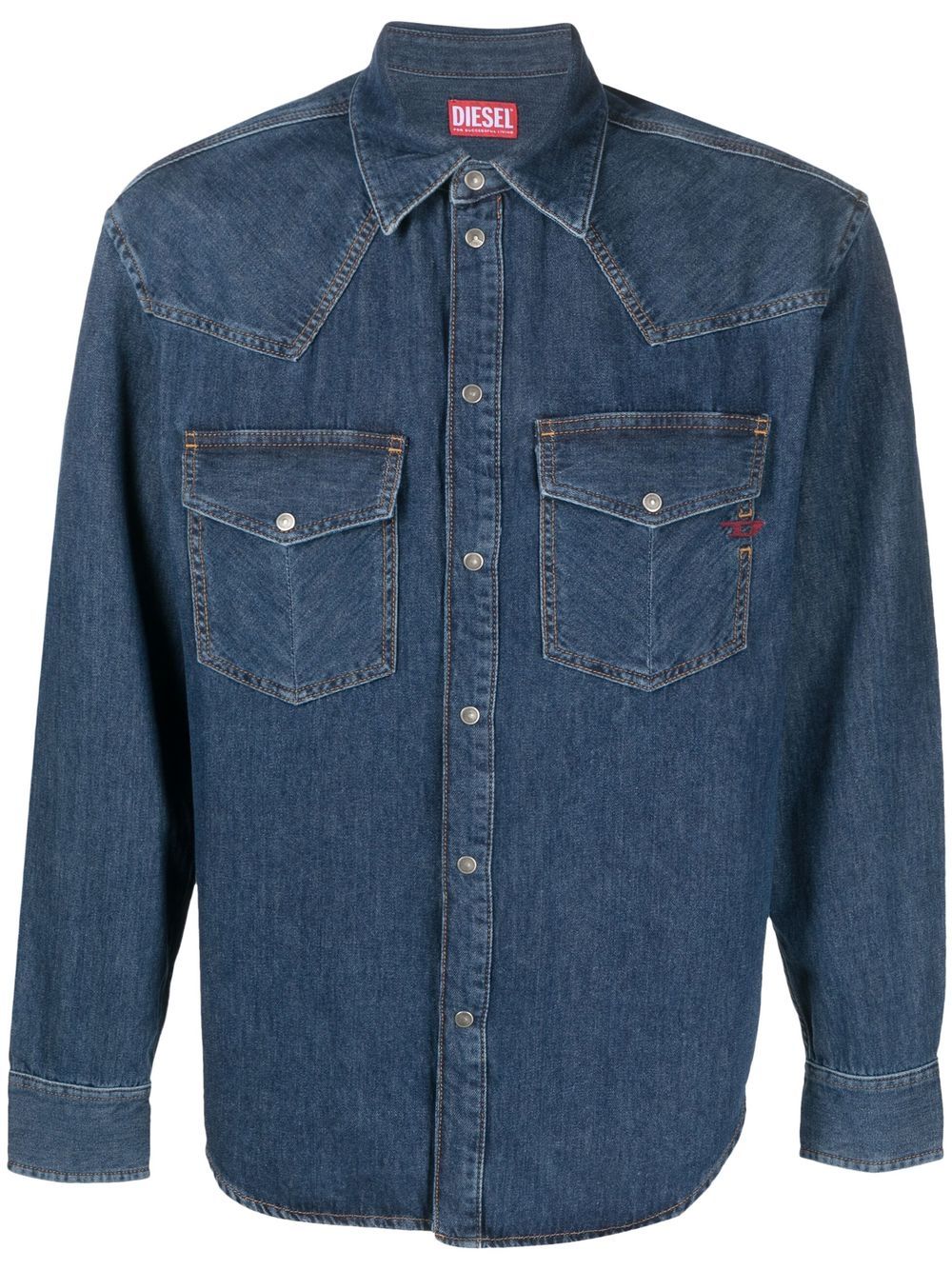 Diesel long-sleeved cotton denim shirt
