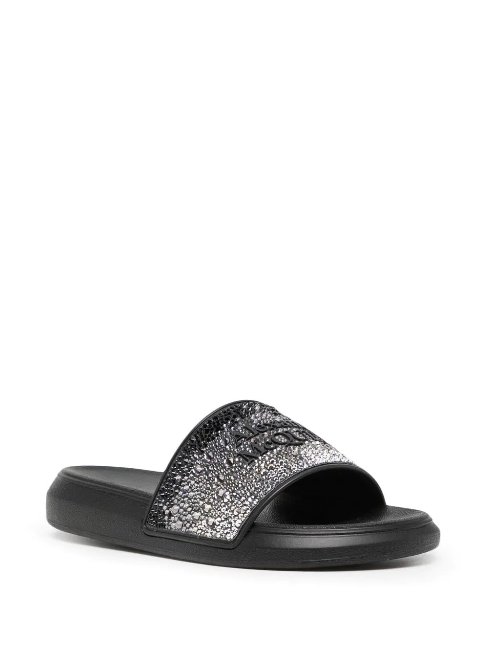 Alexander McQueen logo-embellished pool slides