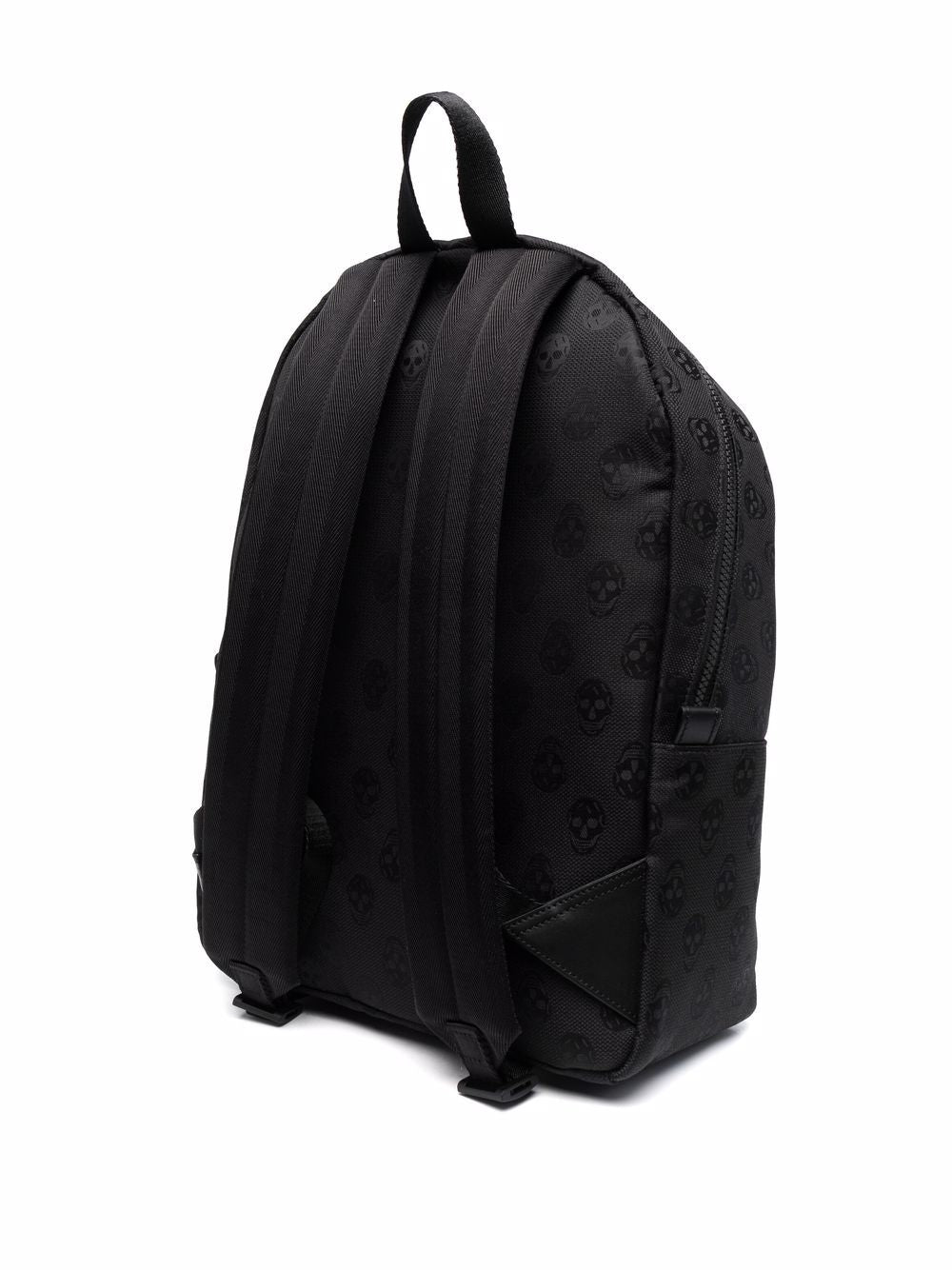 Alexander Mcqueen Biker Skull jacquard-logo backpack