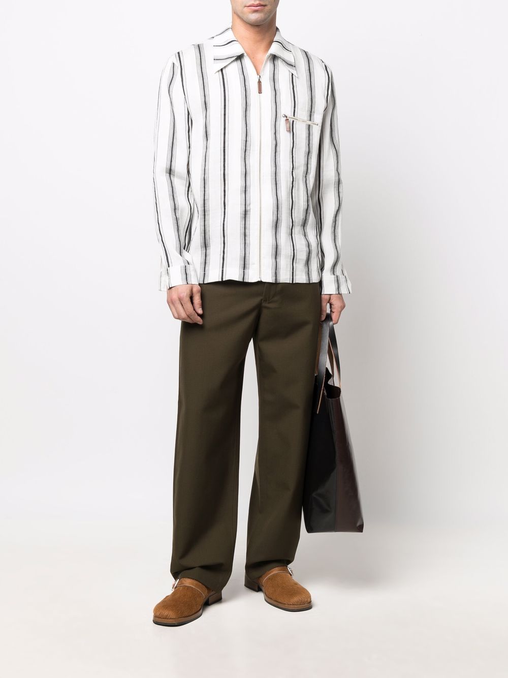 Wales Bonner stripe-print shirt