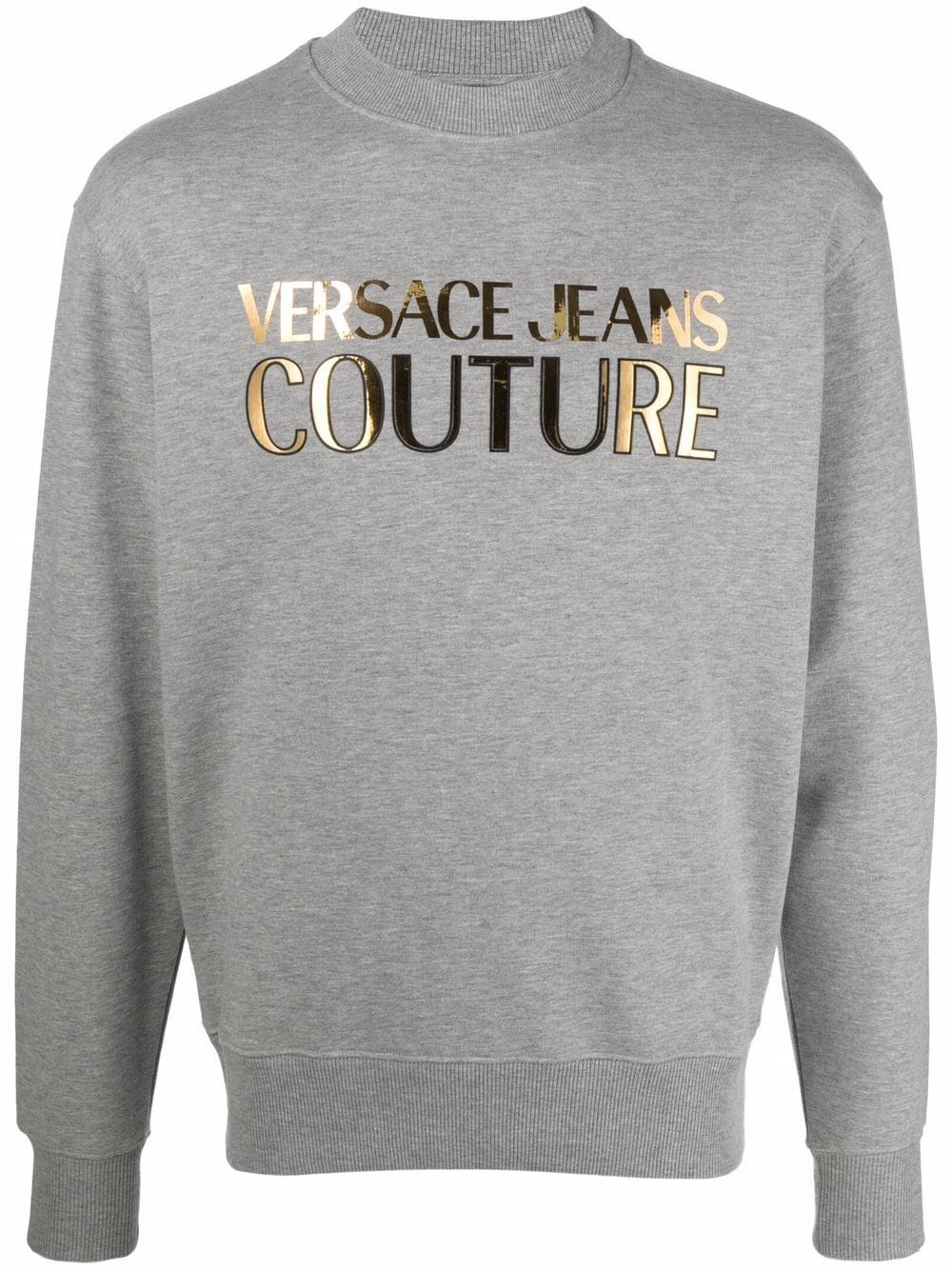 Versace Jeans Couture  metallic logo-print sweatshirt