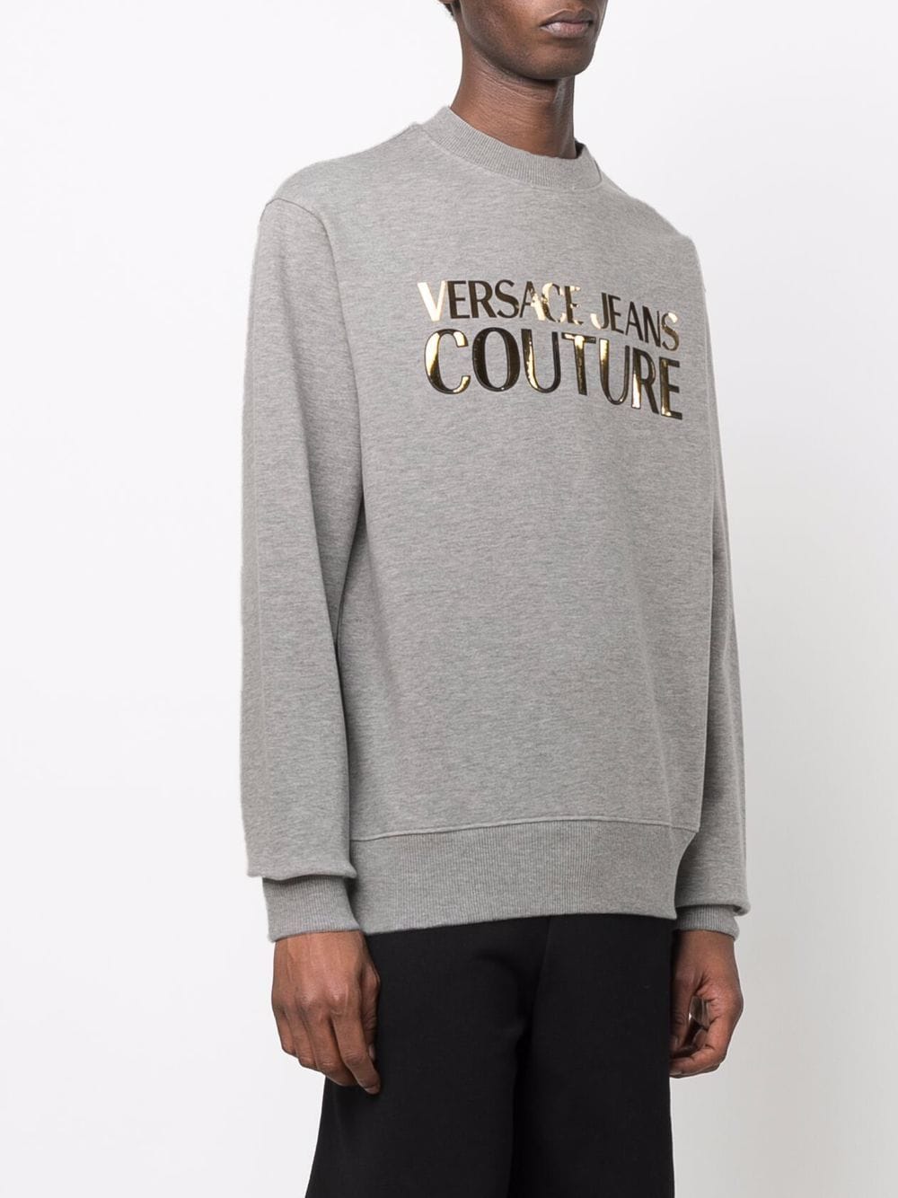 Versace Jeans Couture metallic logo-print sweatshirt