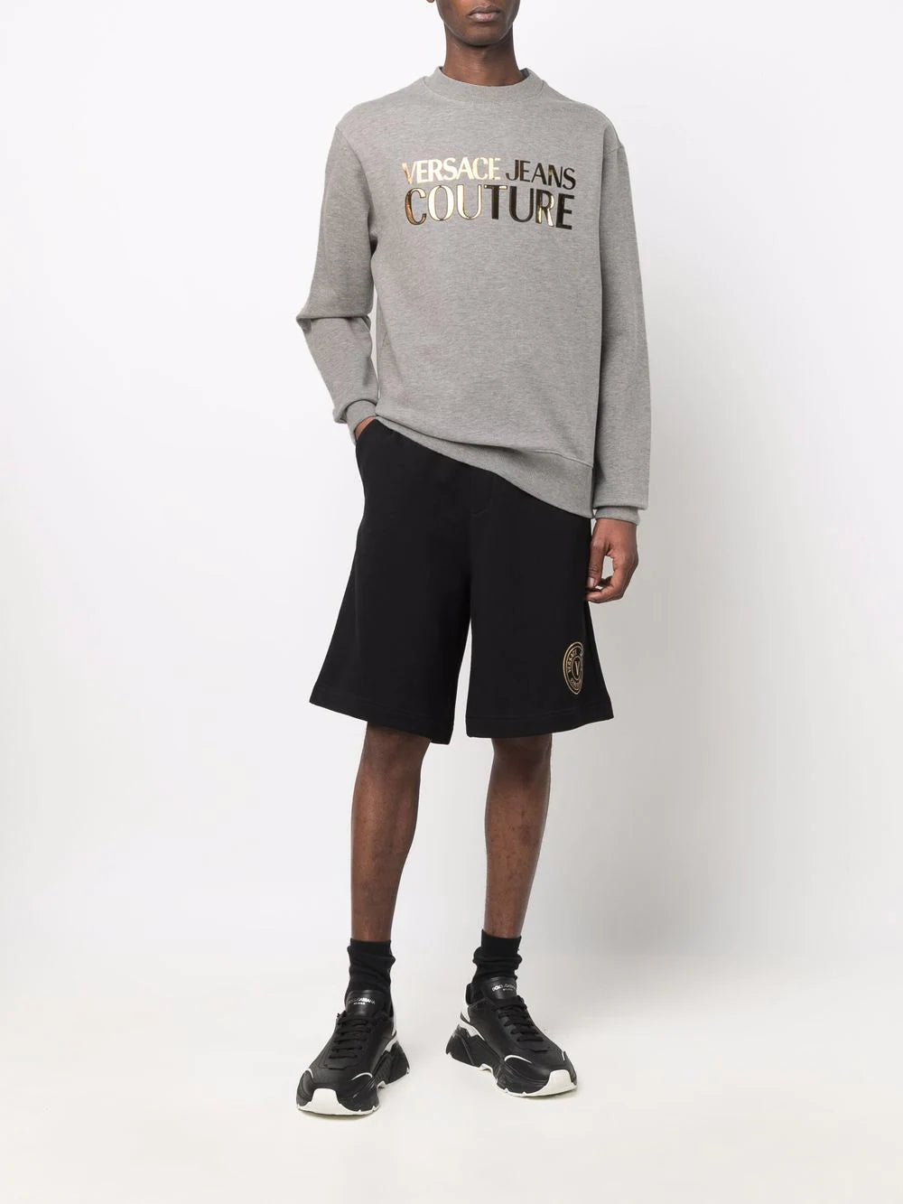 Versace Jeans Couture metallic logo-print sweatshirt