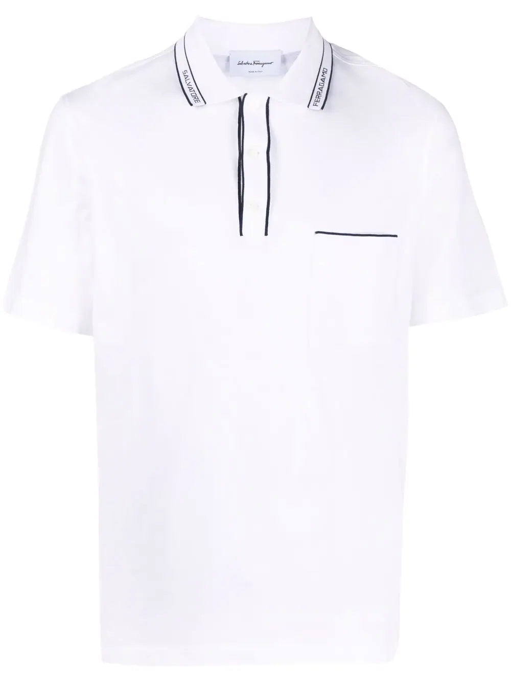 Ferragamo logo-collar polo shirt