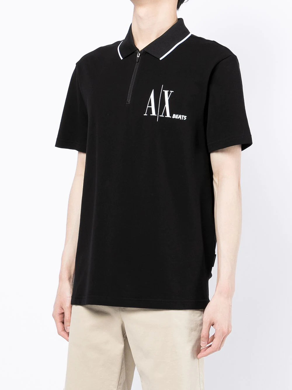 Armani Exchange logo-print polo shirt