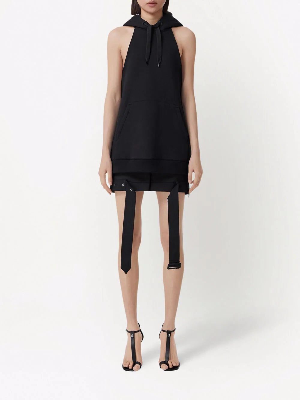 Burberry Location-print sleeveless cotton hoodie