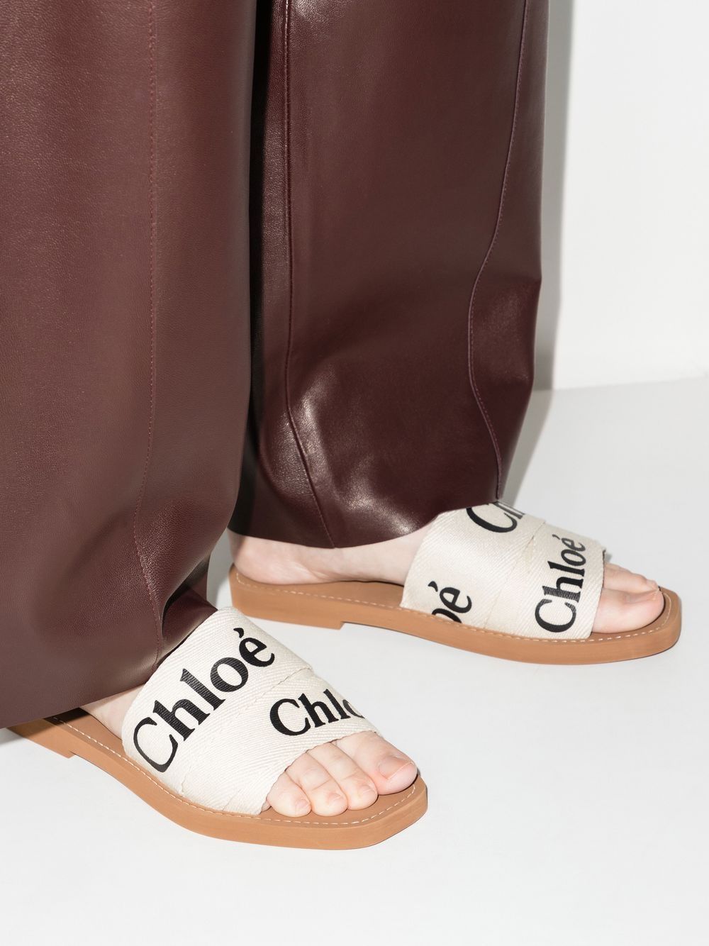 Chloé Woody logo-print sandals