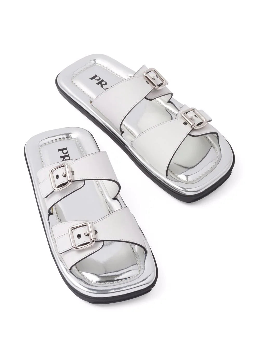 Prada flat rectangular sandals